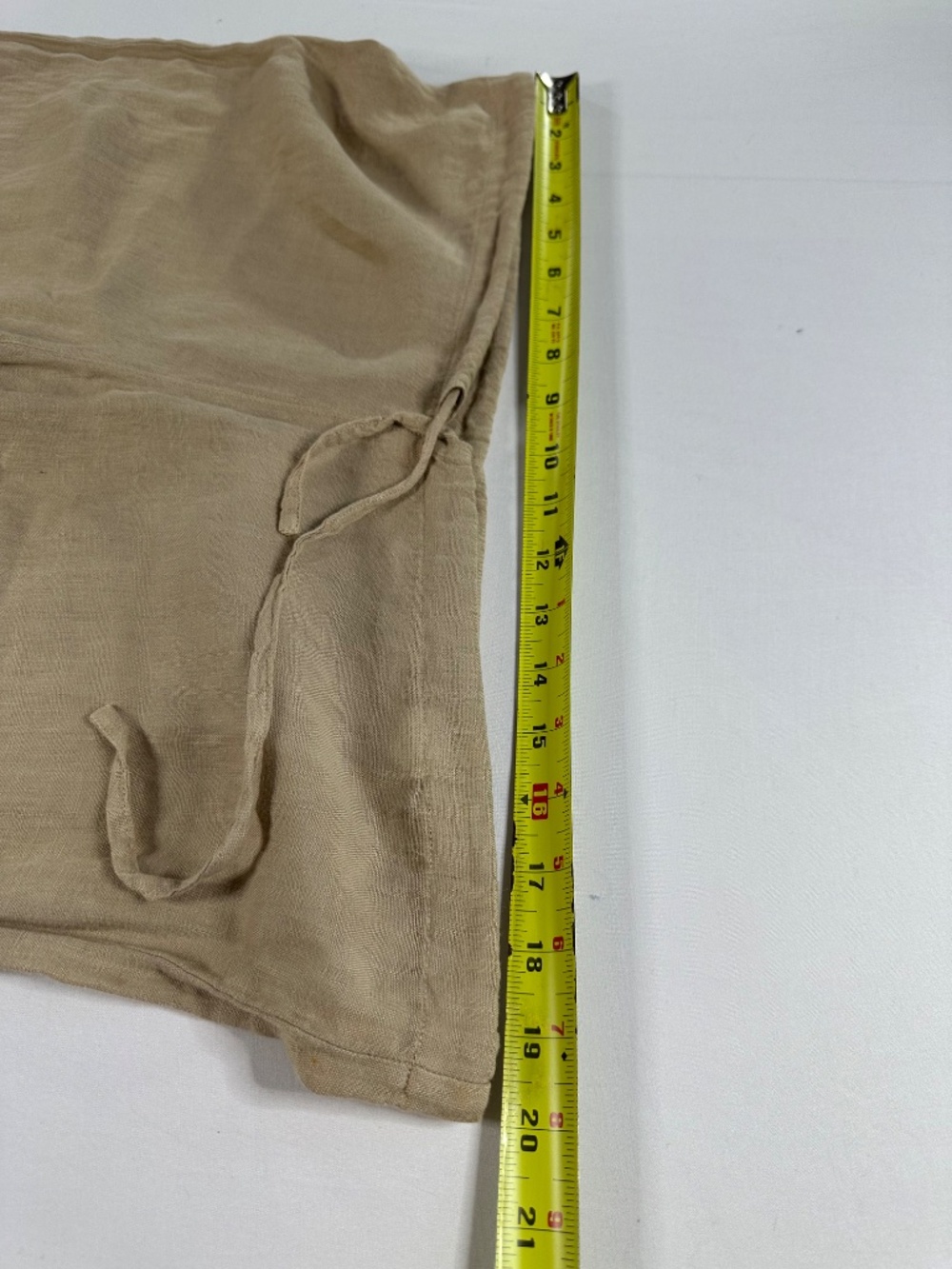 120% Lino 100% Linen Ultra Low Rise Wide Leg Drawstring Pants NWOT EU 44 - Picture 9 of 11